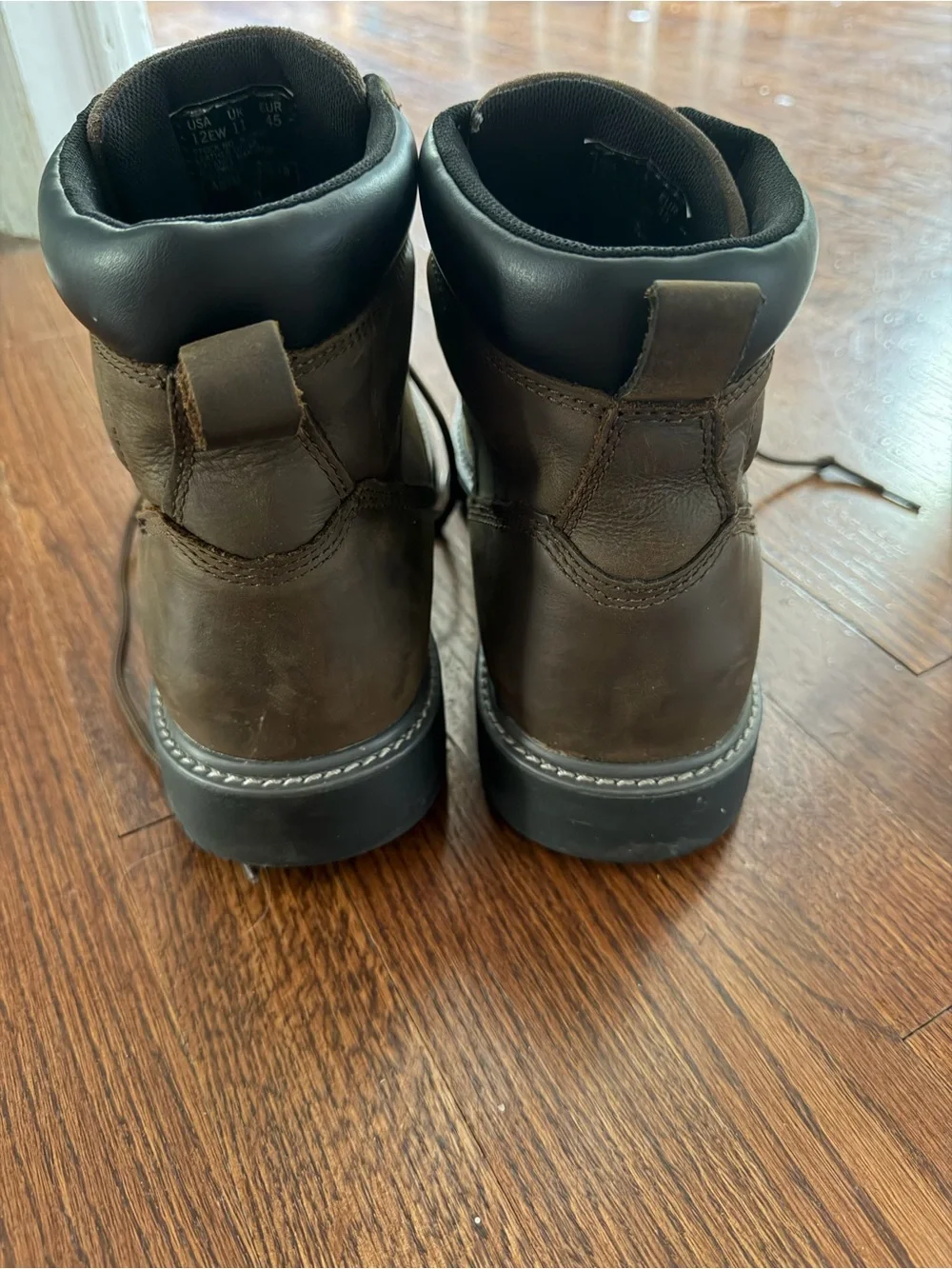 Wolverine Dark Brown Steel Toe Lace-Up Work Boots